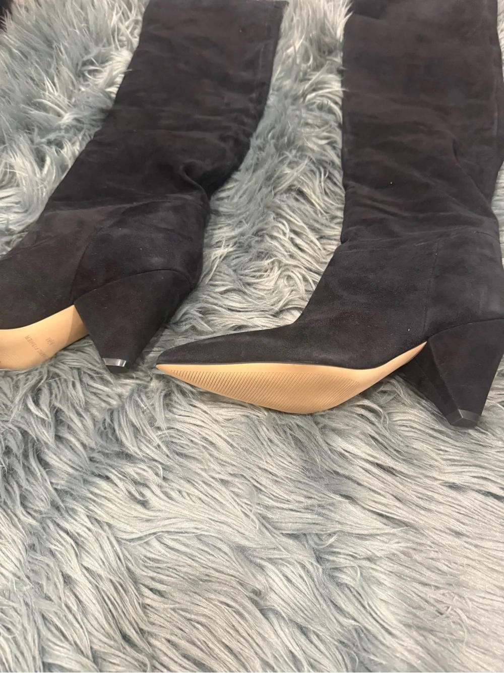NEW Marc Fisher Suede Over the Knee Boots - Size 8.5 | Color: Black